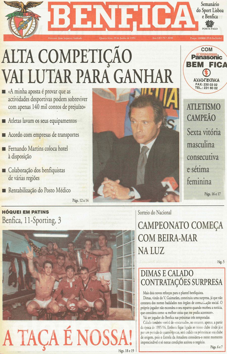 jornal o benfica 2698 1994-06-29